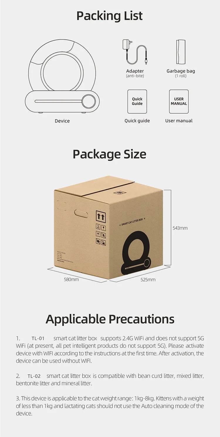 Automatic Smart Cat Litter Box Self-cleaning