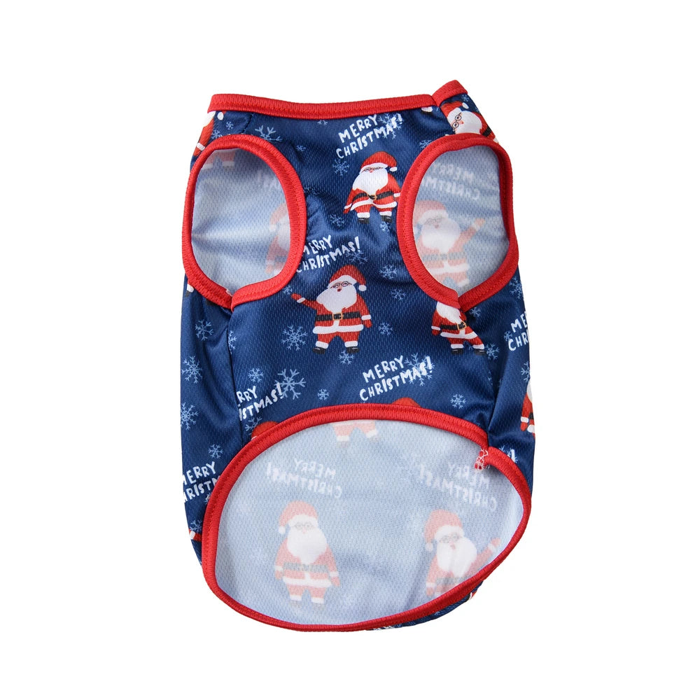 Funny Santa Claus Print Puppy Outfits