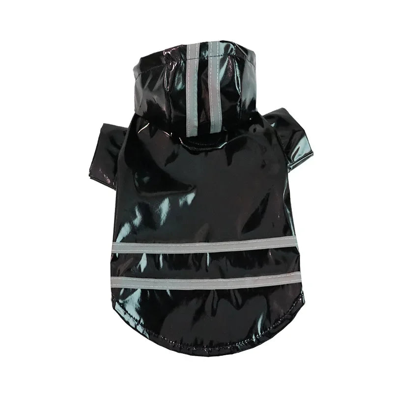 Dog Clothes- Waterproof Jackets, Hooded Raincoats with Reflective Strip