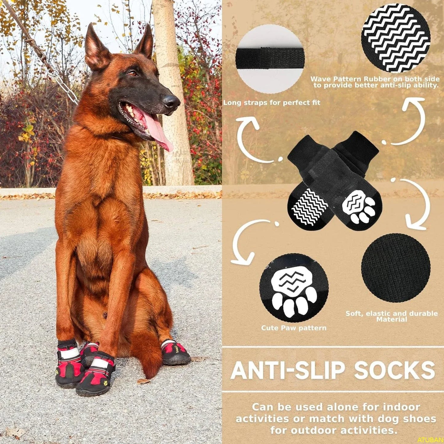Dog Shoes-Waterproof Boots Comfortable and Breathable