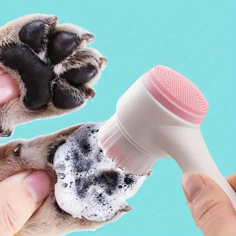 1pc- Silicone Pet Paw Cleaner & Massage Brush