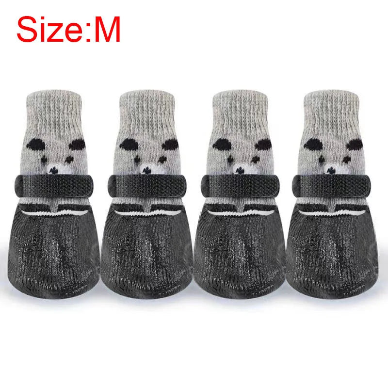 Dog Cat Boots Socks with Adjustable Waterproof
