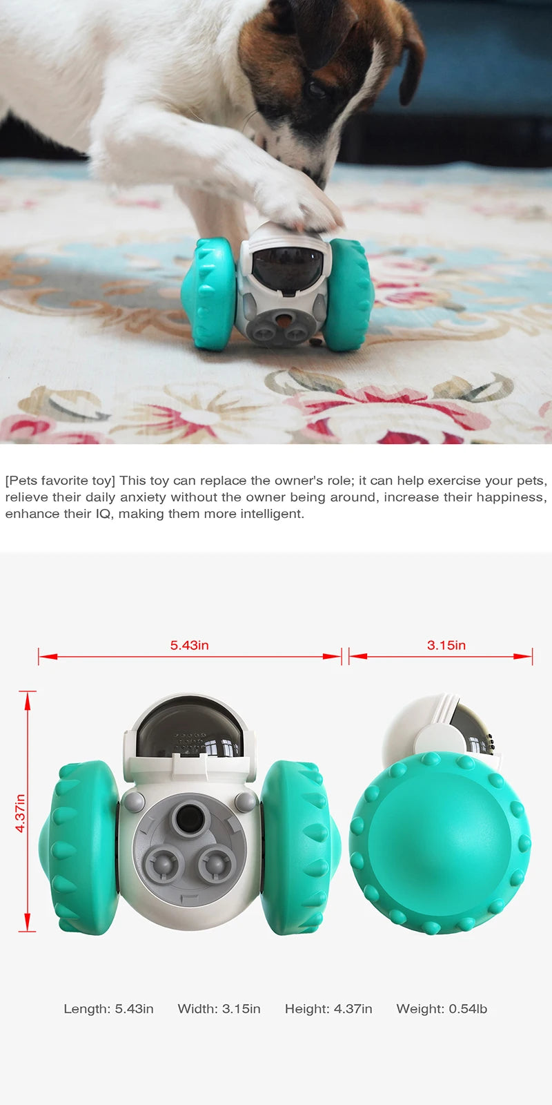 Treat Leaking Toy Pet , Slow Food Feeder