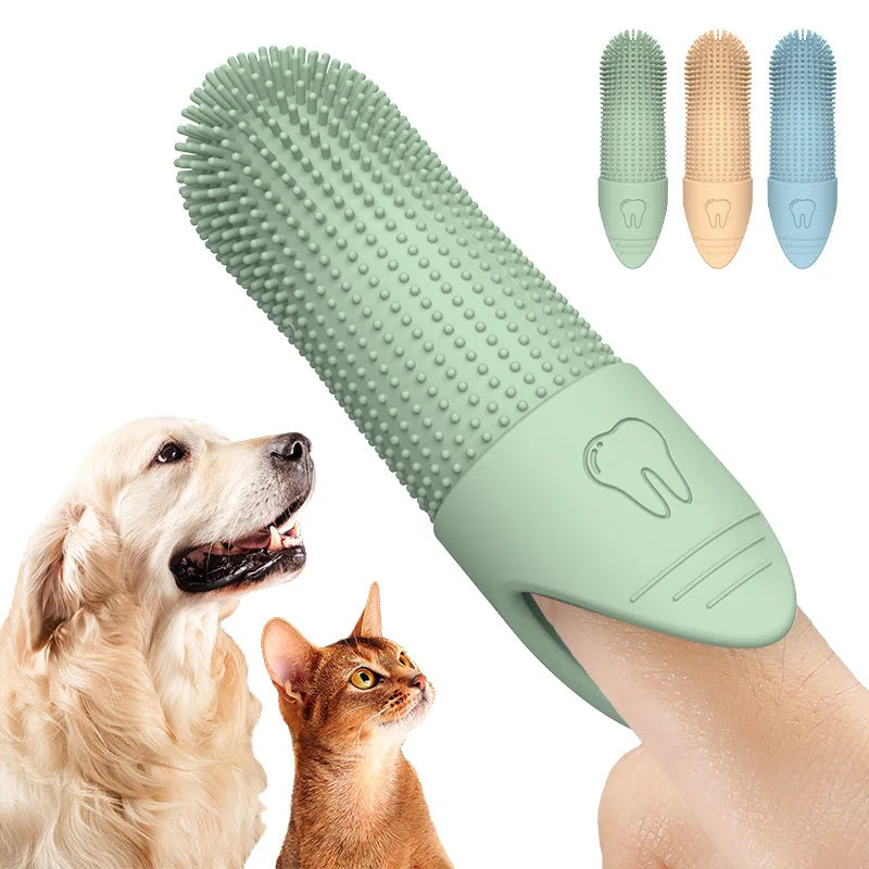 Dog Toothbrush, 360° Cleaning Finger Toothbrush
