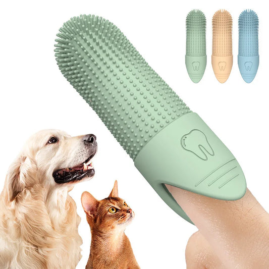Dog Toothbrush, 360° Cleaning Finger Toothbrush