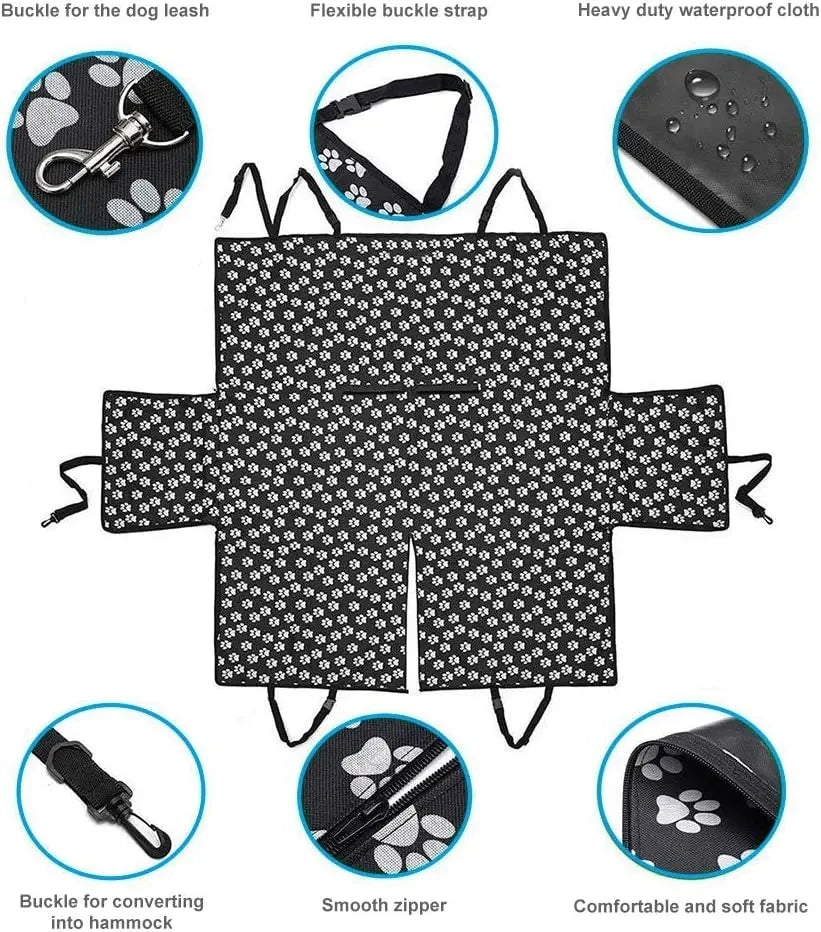 Waterproof Pet  Car Seat Cover  Printed