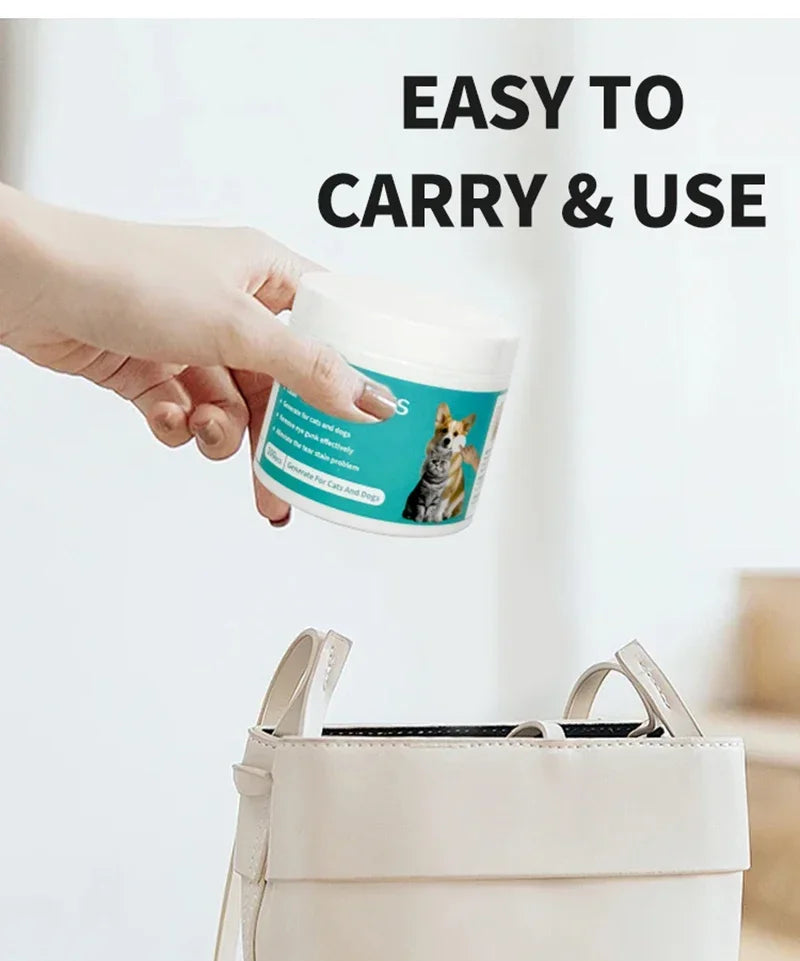 100 Pieces of Pet Eye Wipes
