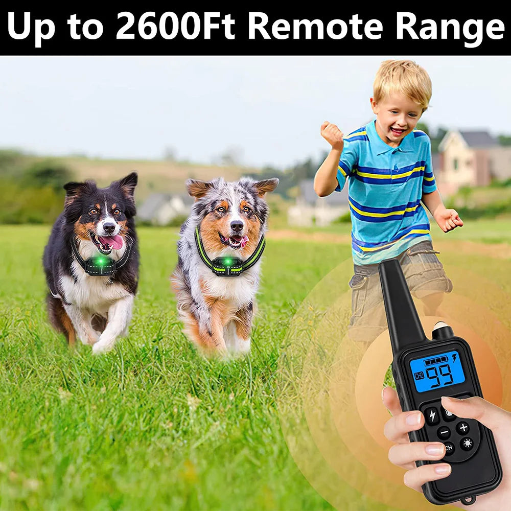 800m Digital Dog Training Collar Waterproof Rechargeable Remote Control