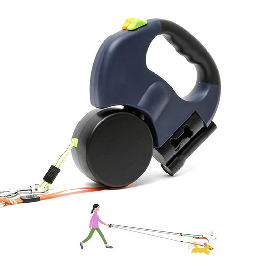 Dog Leash, Two-in-one Double-headed Automatic Retractable Leash