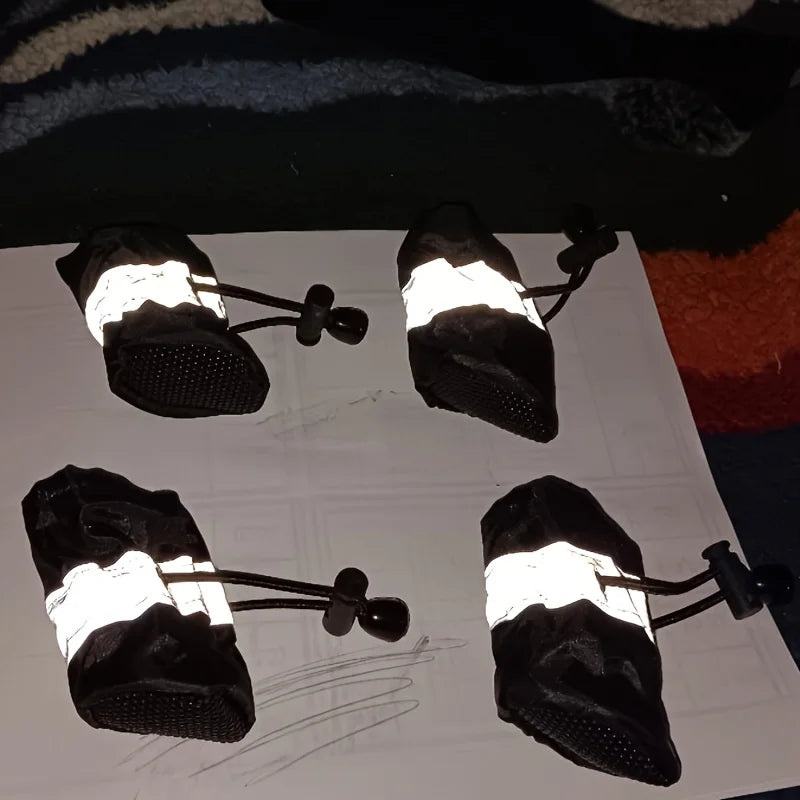 4pcs Water-Resistant Dog Shoes For Small Dogs