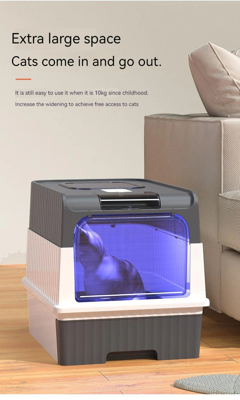 Cat Litter Box Large Rechargeable Self-cleaning