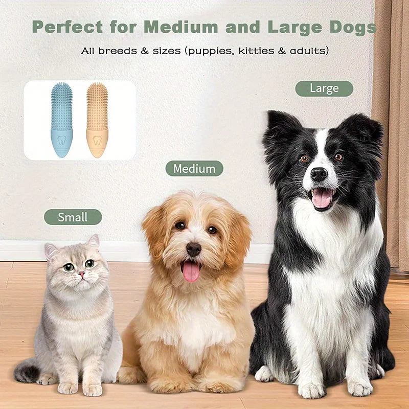 Dog Toothbrush, 360° Cleaning Finger Toothbrush
