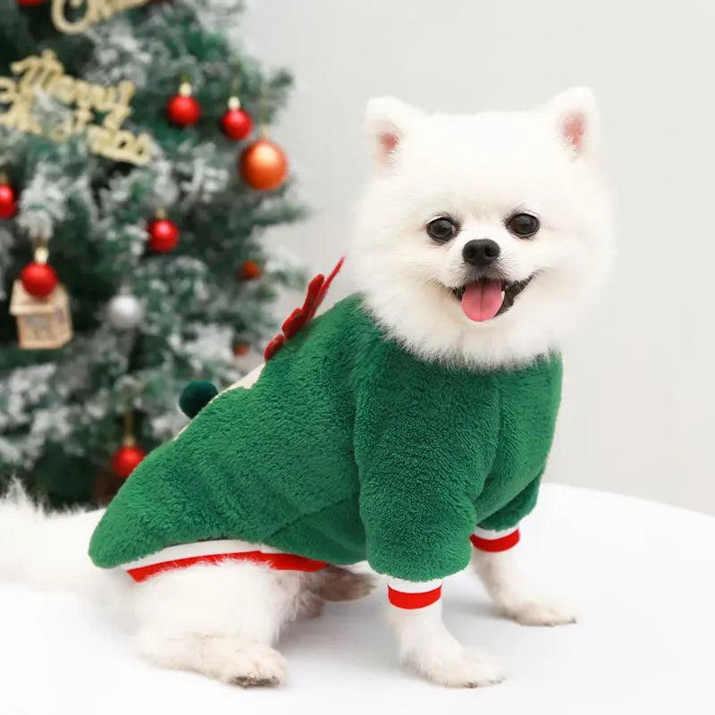 Pet Clothes Elk Santa Claus Hoodies