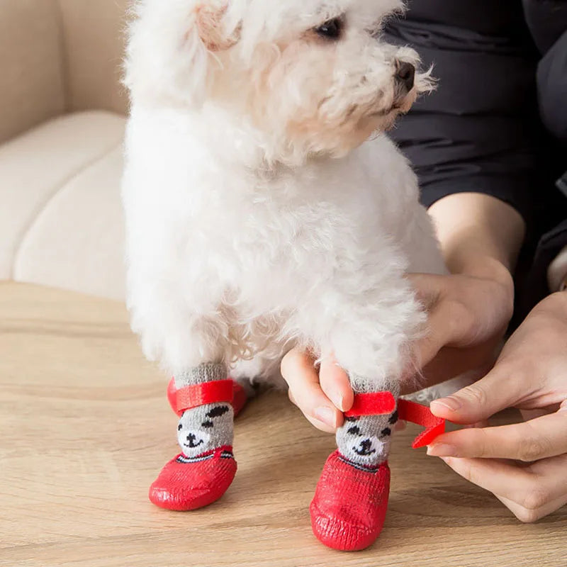 Dog Cat Boots Socks with Adjustable Waterproof