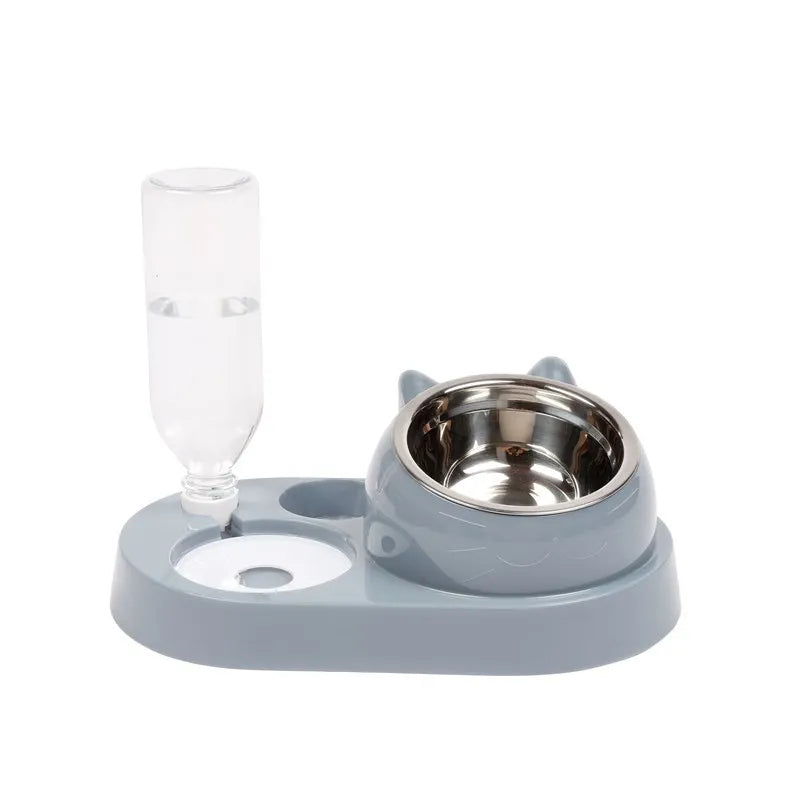 New 2-in-1 Cat Bowl Water Dispenser Automatic Water Storage