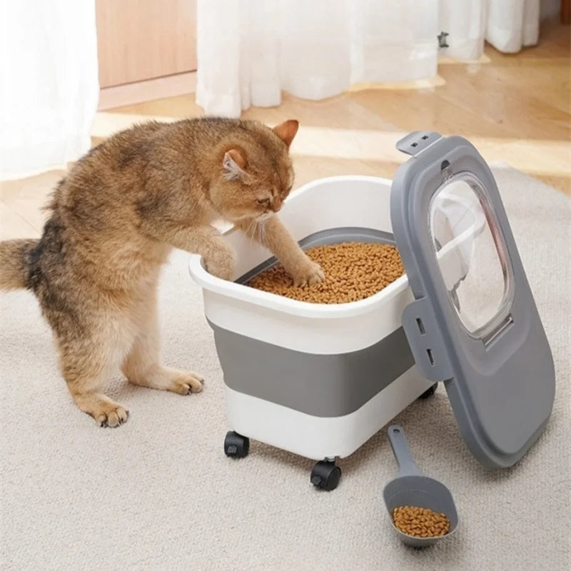 33LB Collapsible Food Storage Container Dry,Food Box With Lids Airtight Sealing