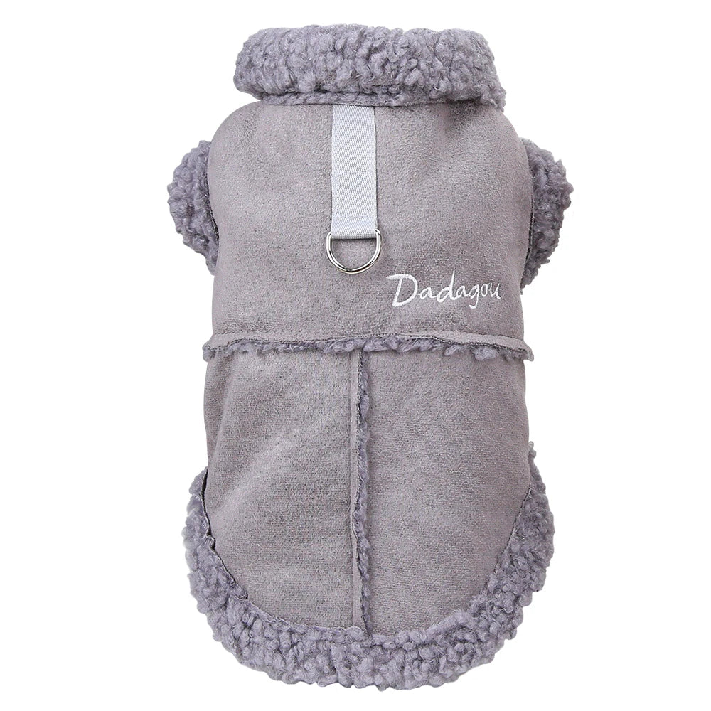 Dog Clothes With Warm Fur Collar