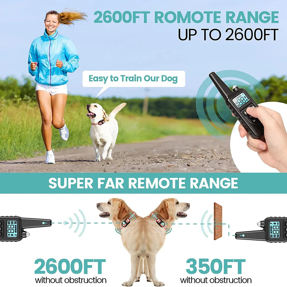 800m Digital Dog Training Collar Waterproof Rechargeable Remote Control
