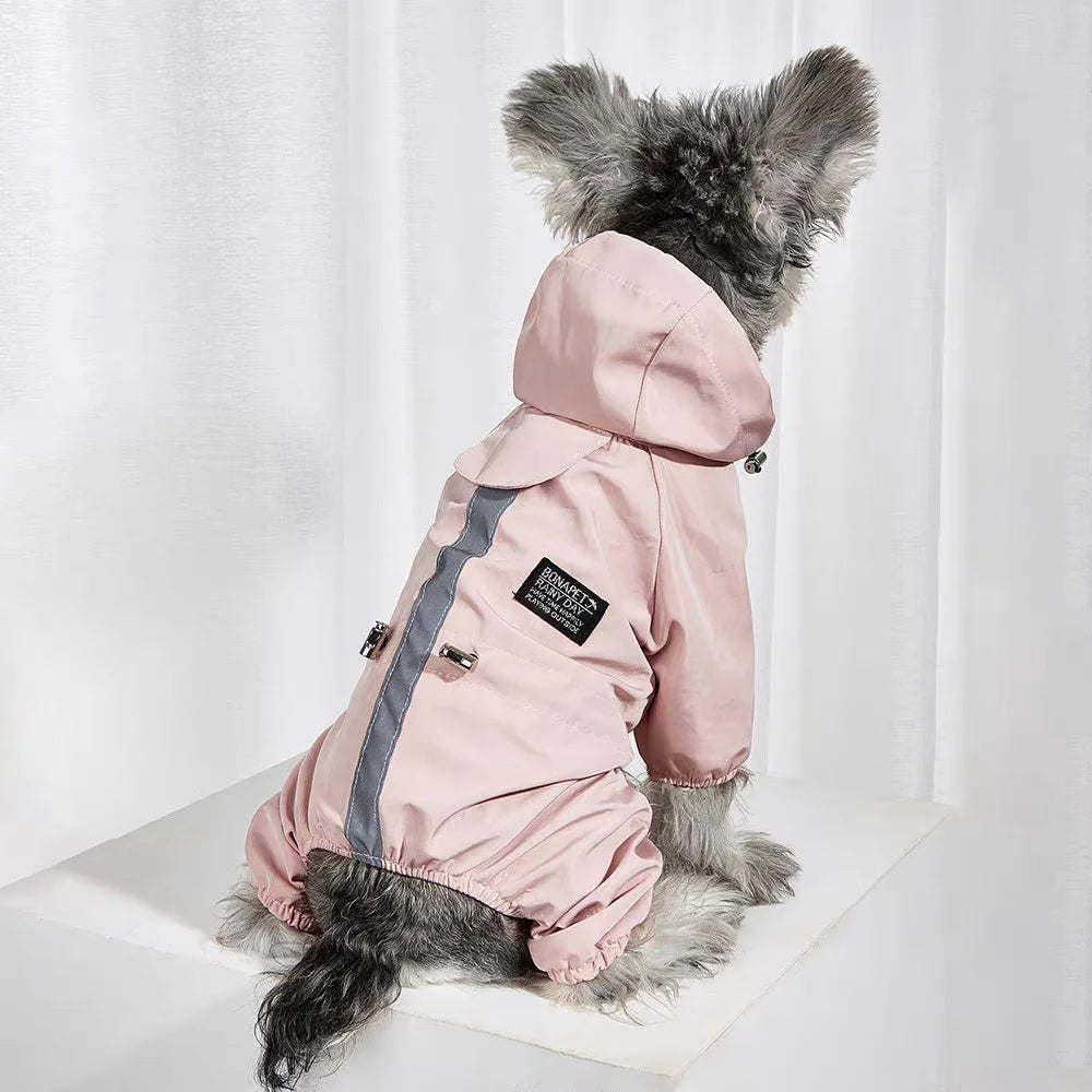 Pet clothing, rainproof, breathable and reflective clothes