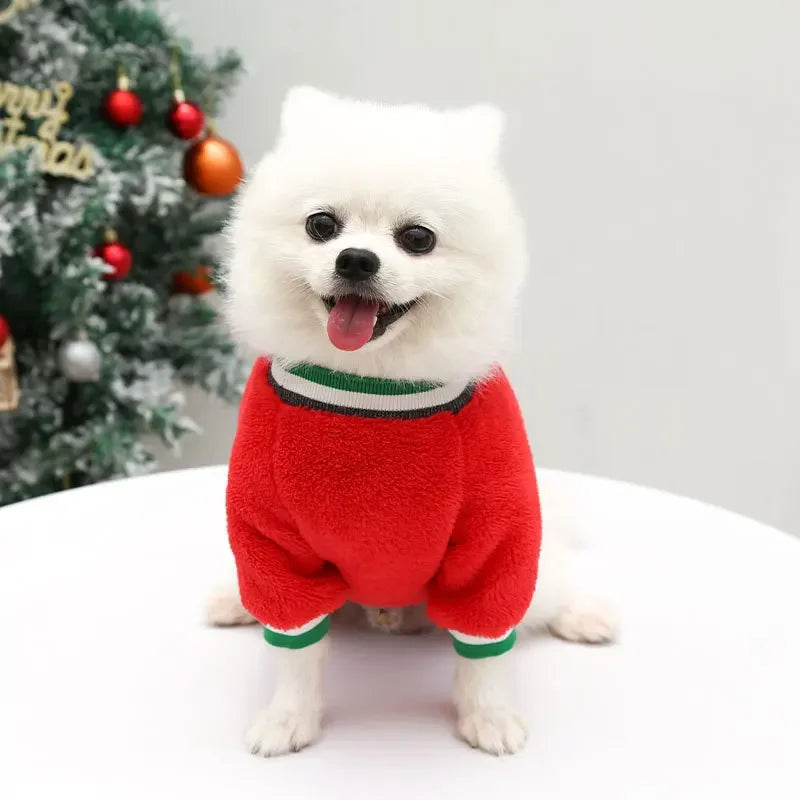 Pet Clothes Elk Santa Claus Hoodies