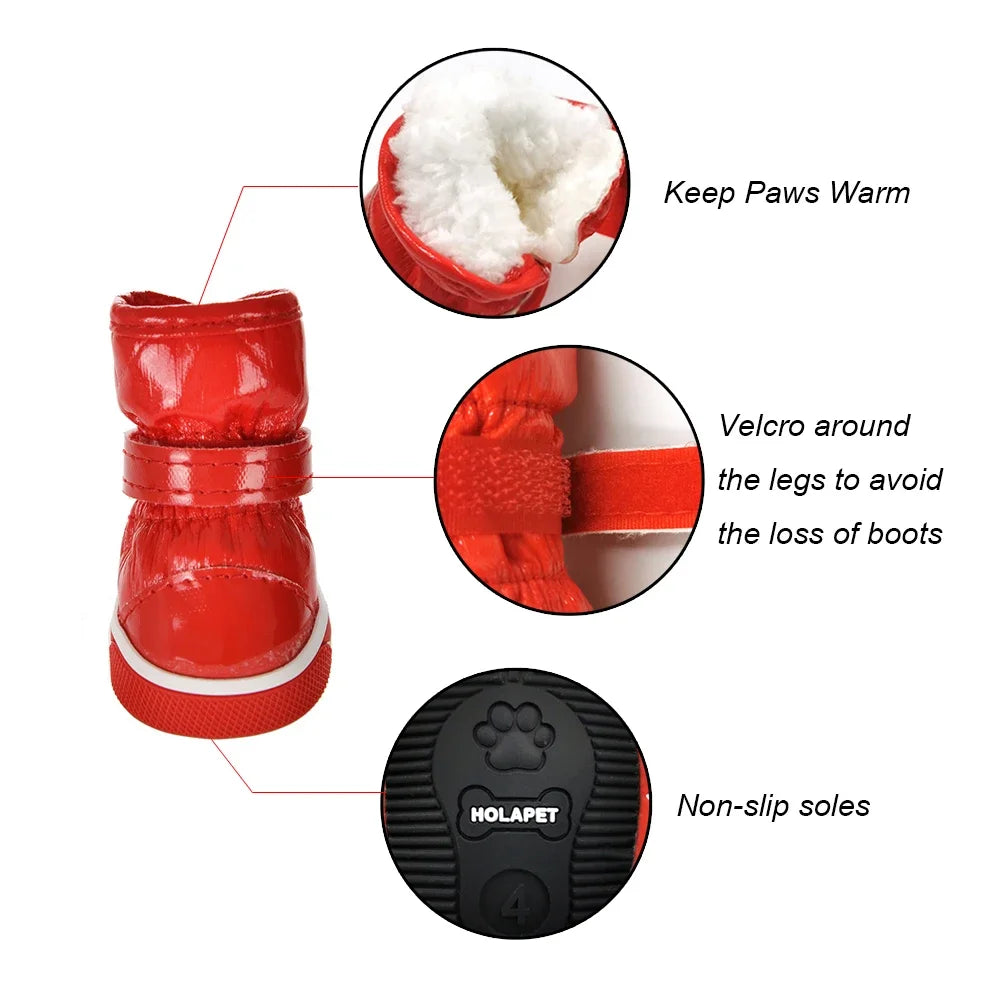 Winter Shoes For Small Medium Dogs Cats Waterproof
