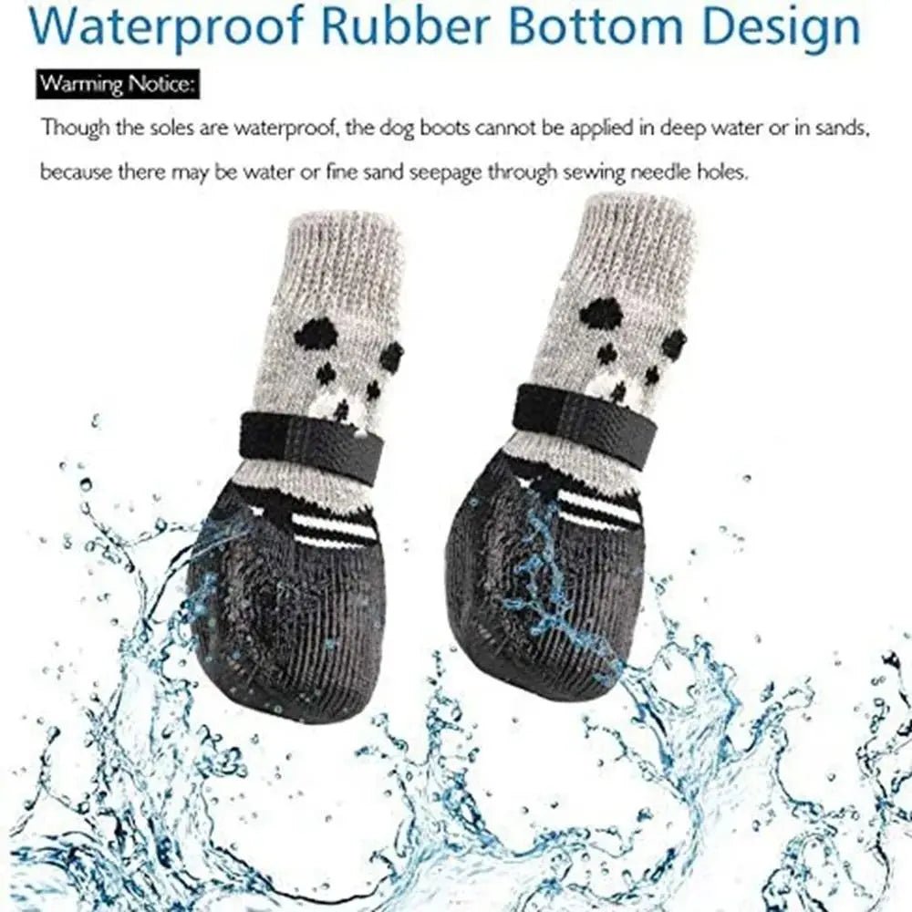 2 Pair Pet Dog Shoes Socks Waterproof