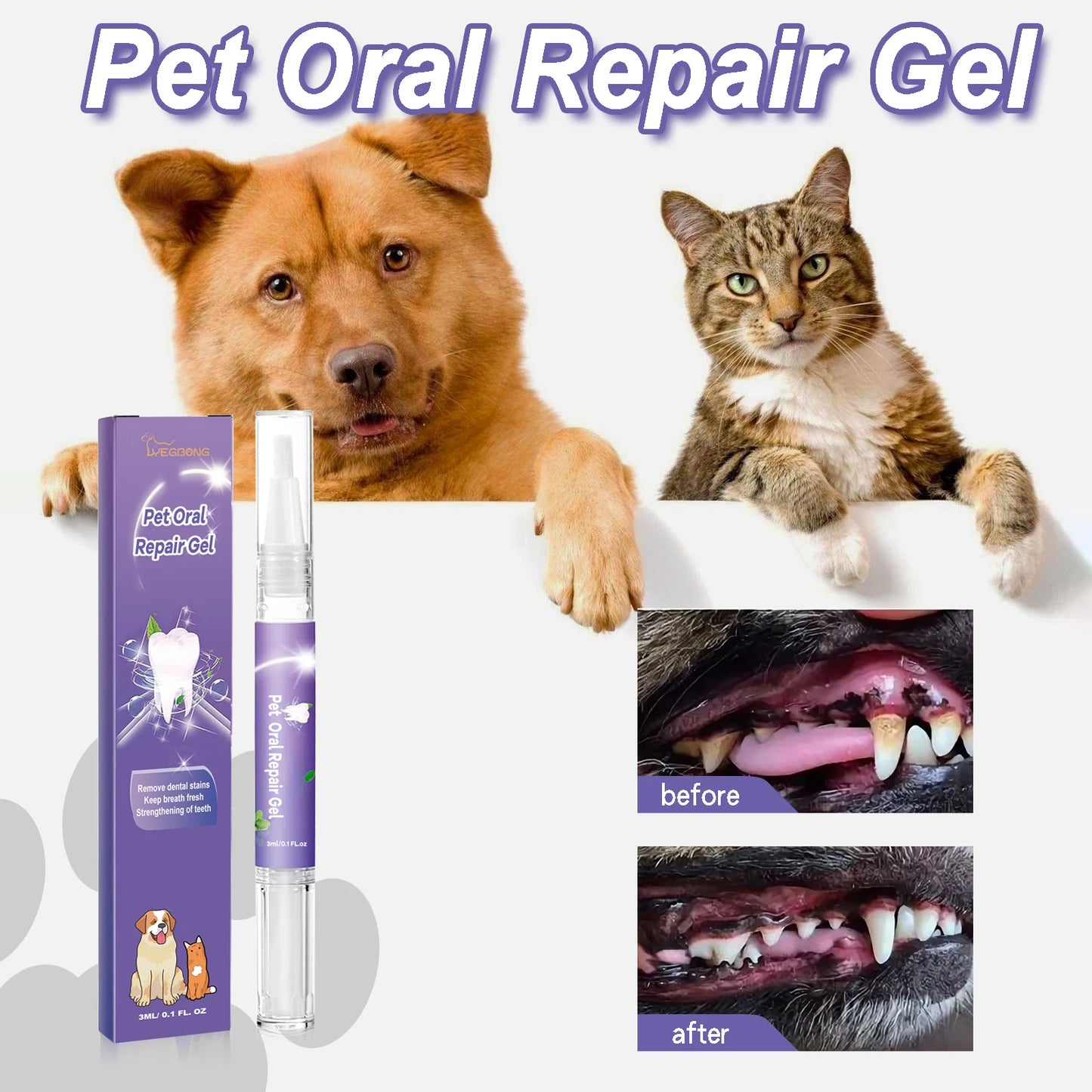 Pet Dental Care Gel 3ml Teeth Cleaning