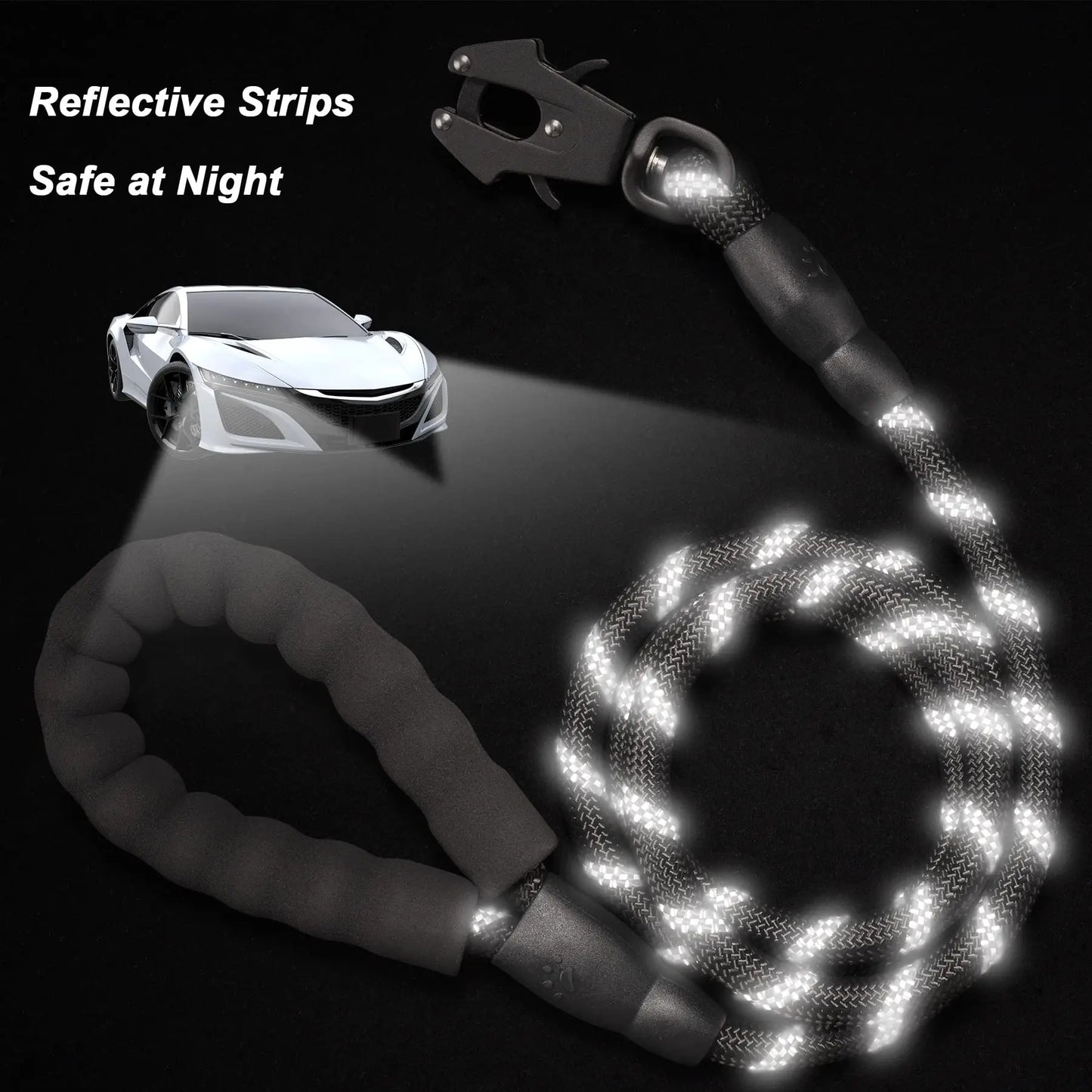 Heavy Duty Polyamide Training Dog Leash with Reflective Stripes