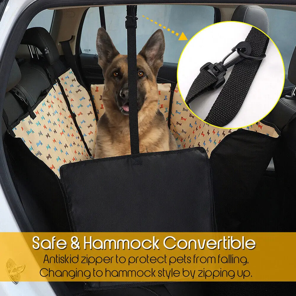 Waterproof Pet  Car Seat Cover  Printed