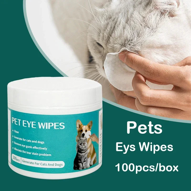 100 Pieces of Pet Eye Wipes