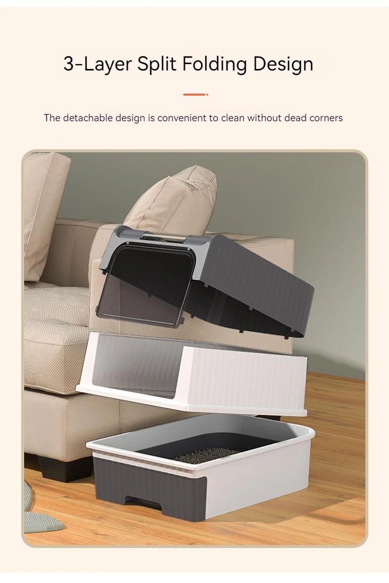 Cat Litter Box Large Rechargeable Self-cleaning