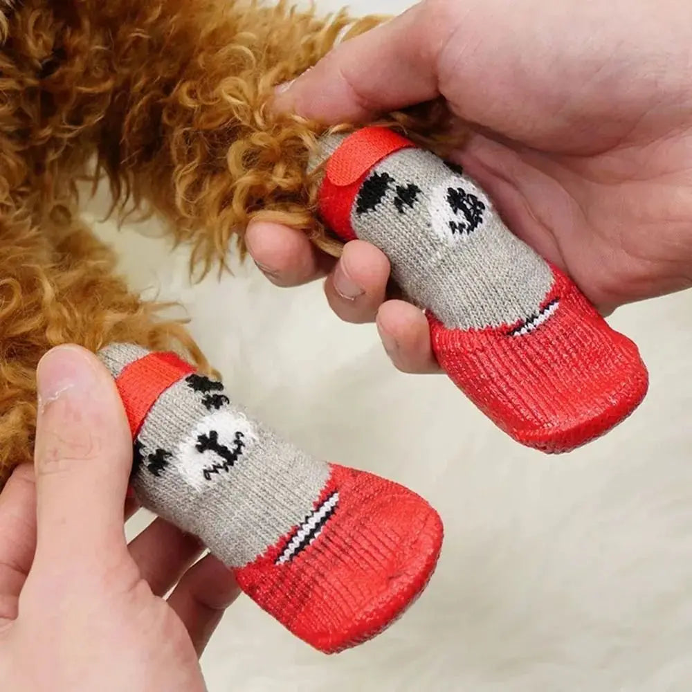2 Pair Pet Dog Shoes Socks Waterproof