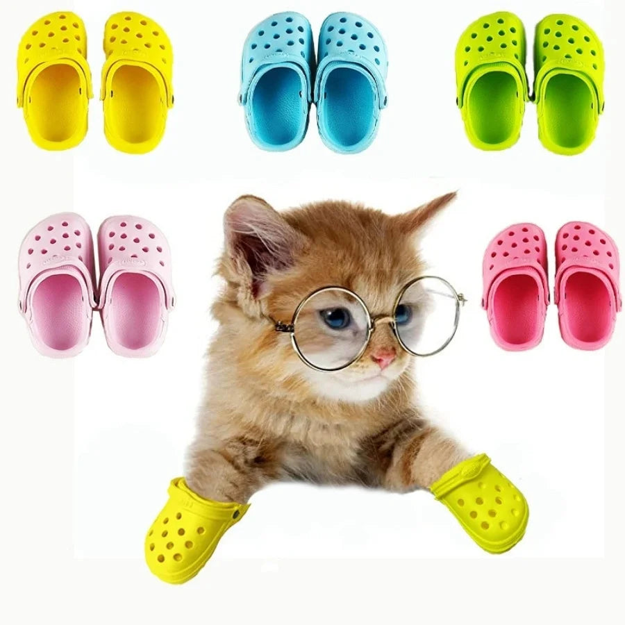 4 small pet shoes