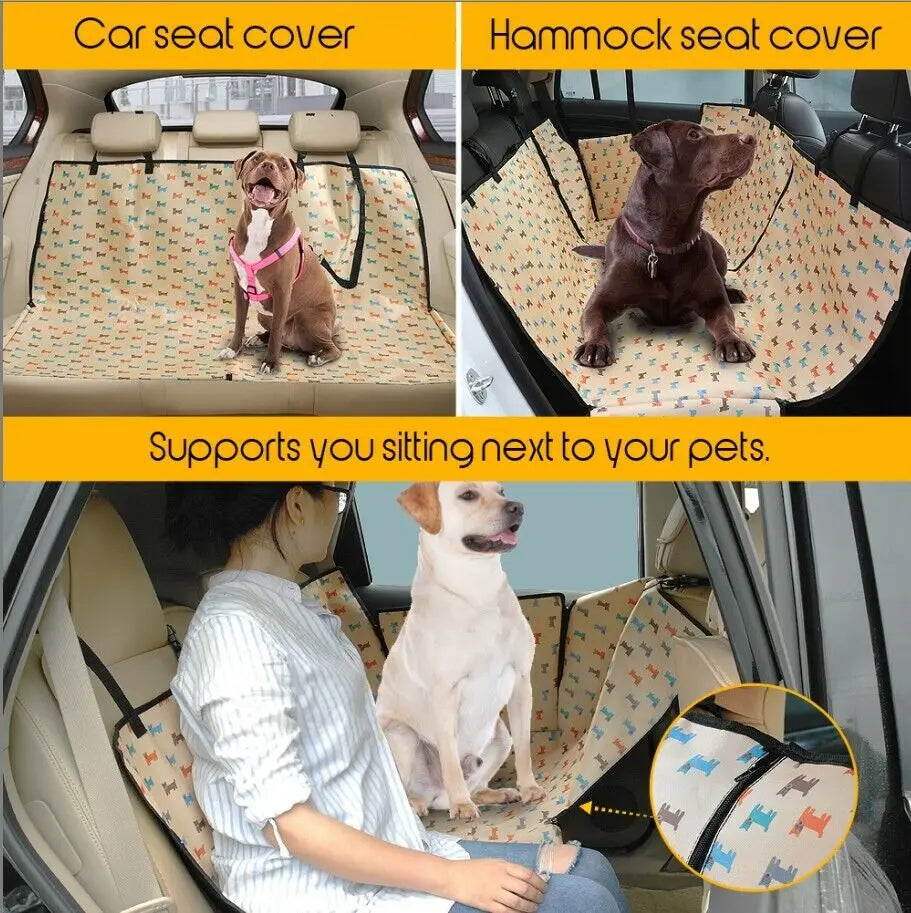 Waterproof Pet  Car Seat Cover  Printed
