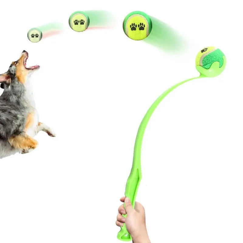 Dog Outdoor Tennis Training Ball Thrower Interactive Toy