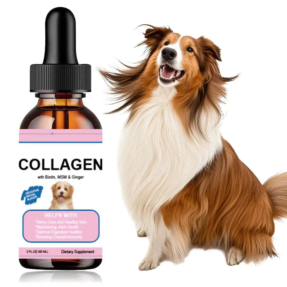 Pet Collagen Drops For Dogs And Cats Healthy Nutritional Supplement