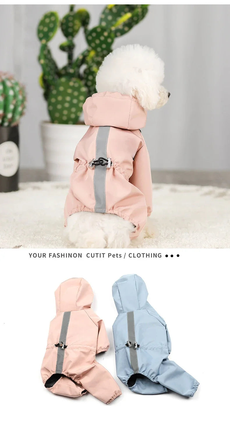 Pet clothing, rainproof, breathable and reflective clothes
