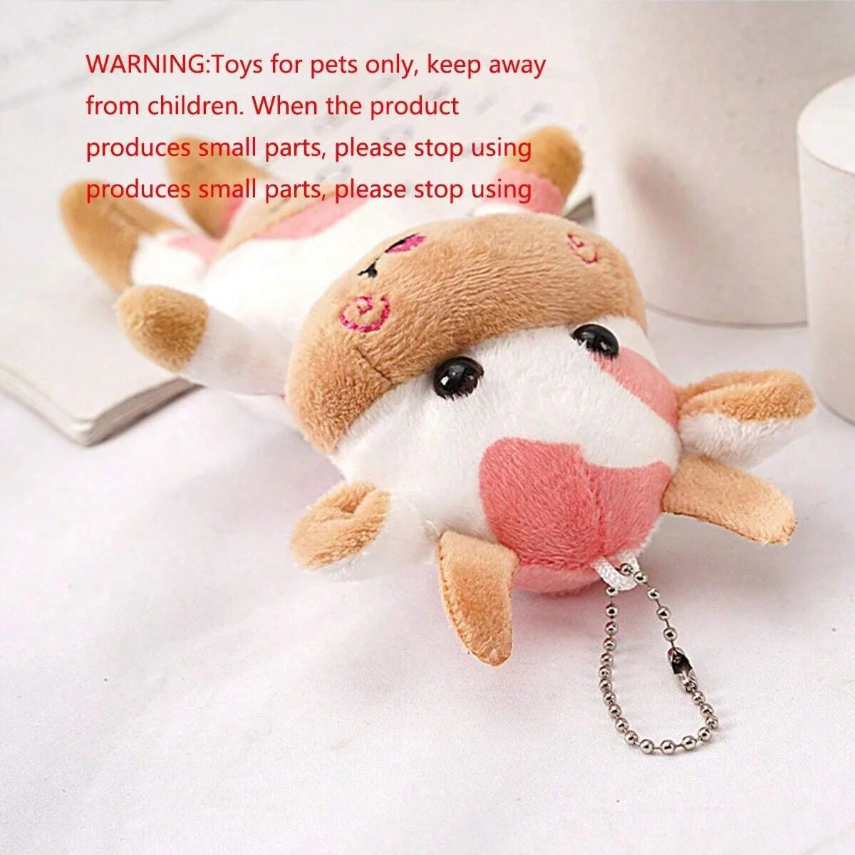 1pc-Cute pet cow plush toy
