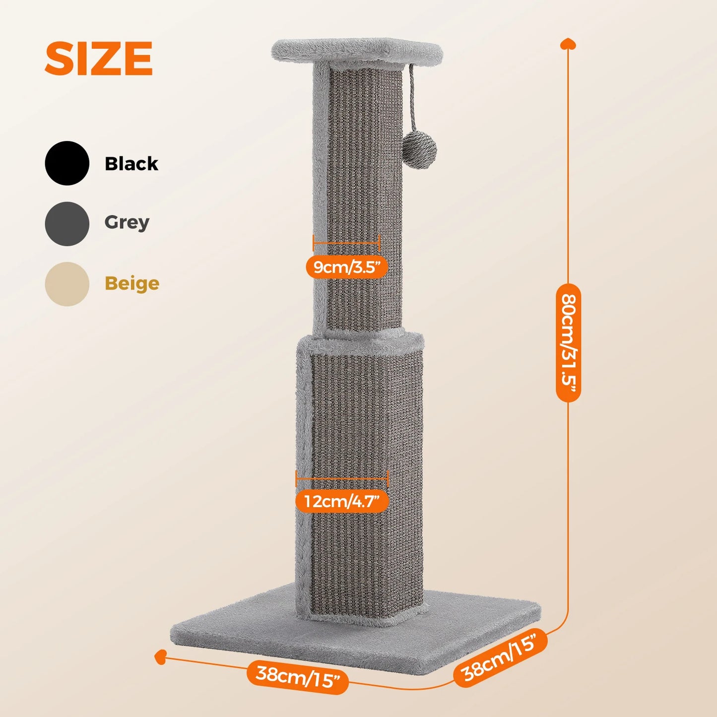 80CM Cat Scratching Post for Indoor