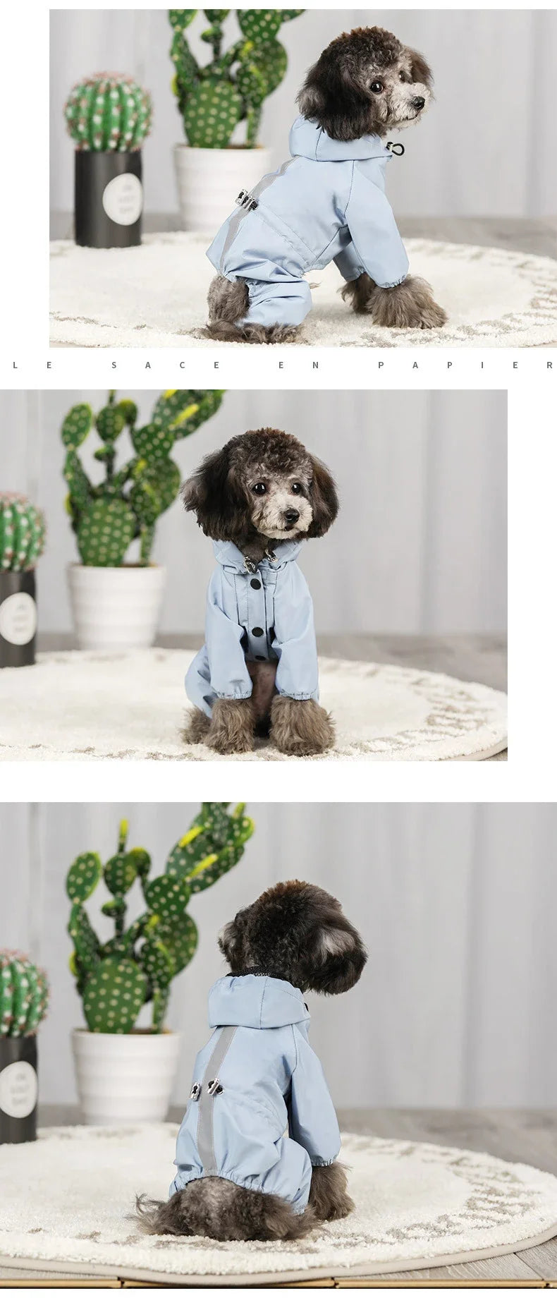 Pet clothing, rainproof, breathable and reflective clothes