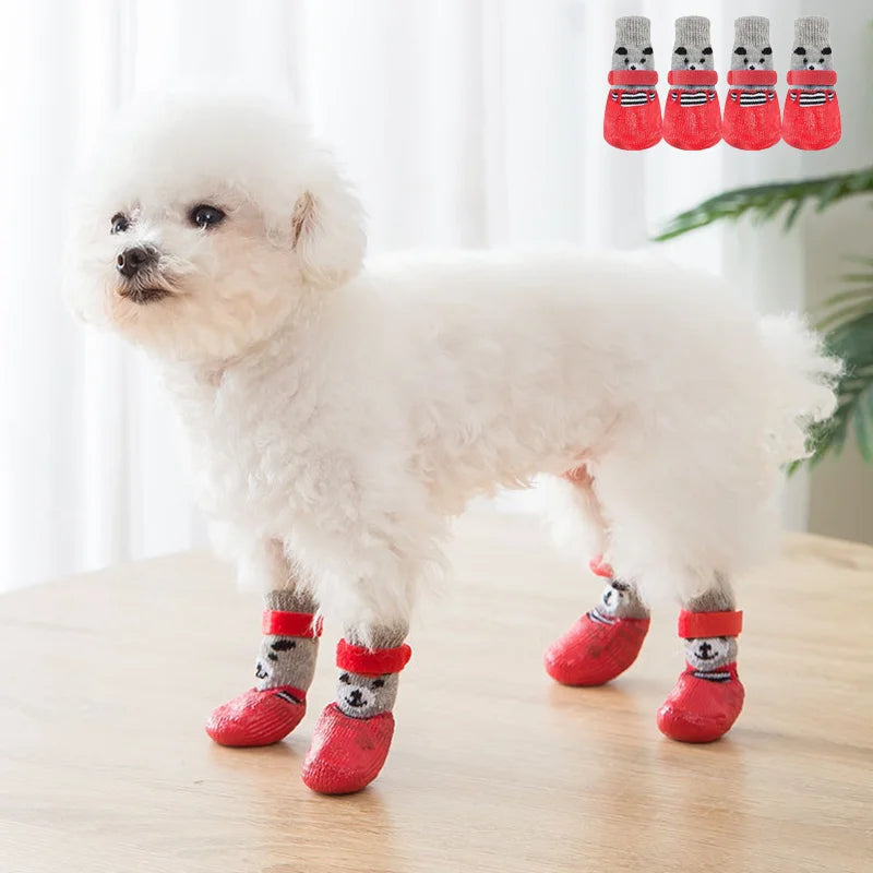 Dog Cat Boots Socks with Adjustable Waterproof
