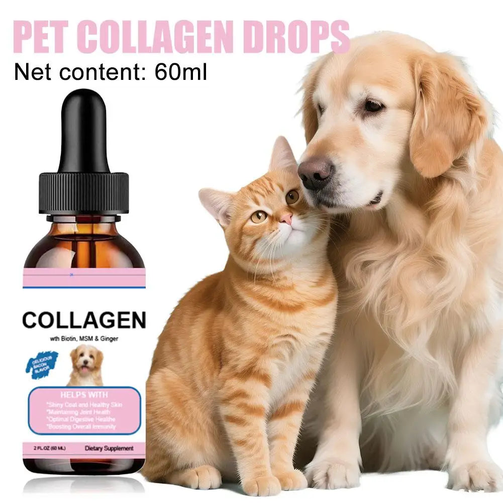 Pet Collagen Drops For Dogs And Cats Healthy Nutritional Supplement