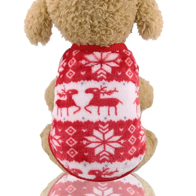 Pet Clothes Elk Santa Claus Hoodies
