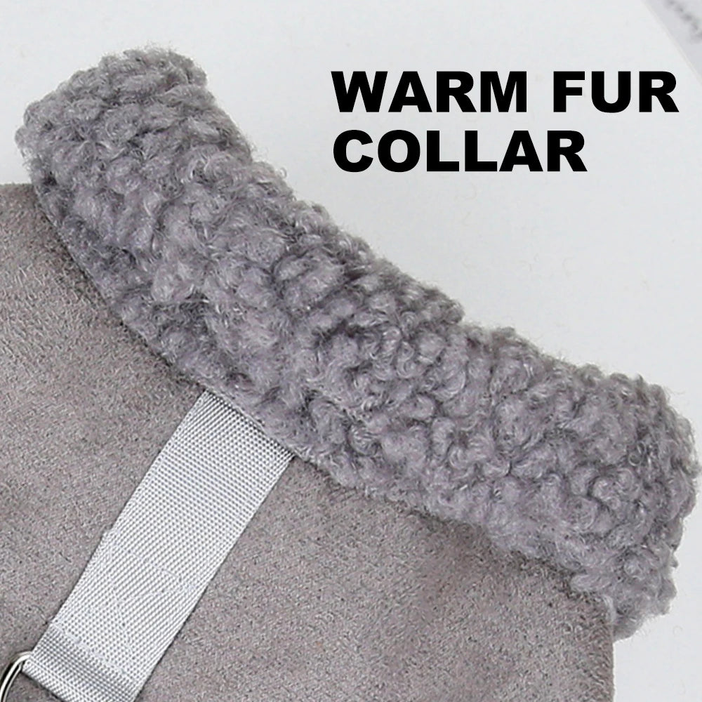 Dog Clothes With Warm Fur Collar