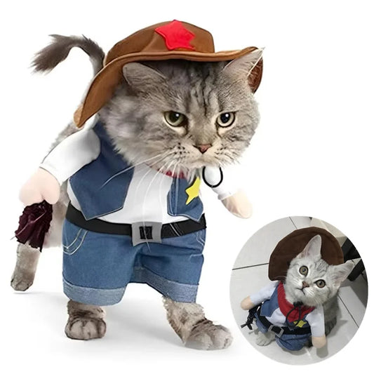 Dog Cat Cowboy Costume