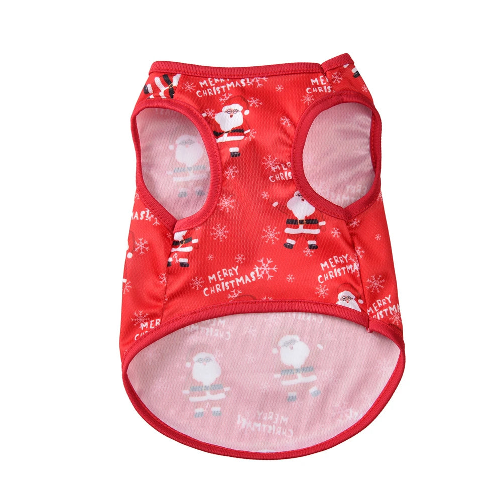 Funny Santa Claus Print Puppy Outfits