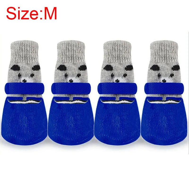 Dog Cat Boots Socks with Adjustable Waterproof