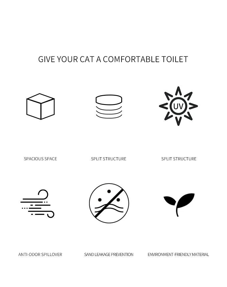 Cat Litter Box Large Rechargeable Self-cleaning