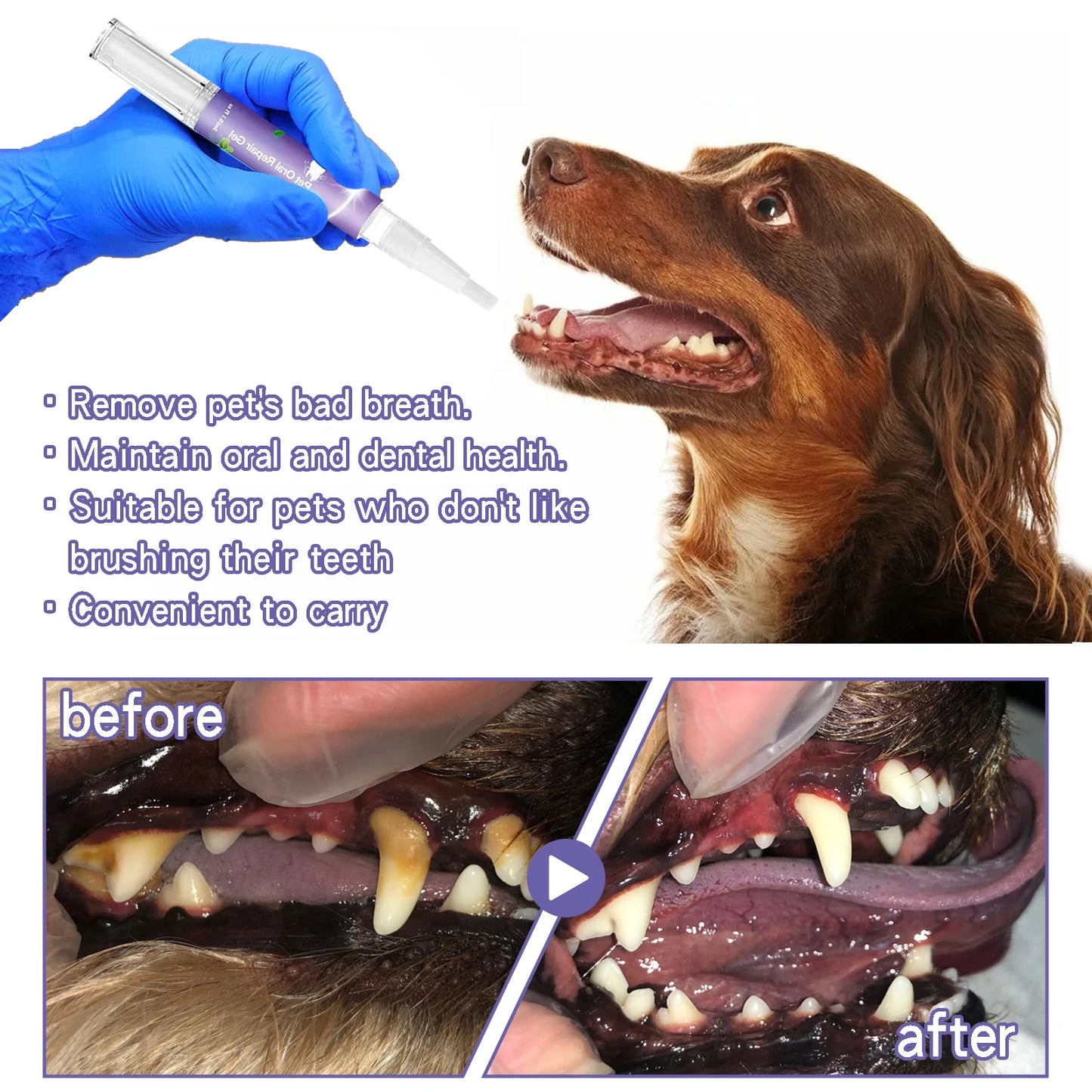 Pet Dental Care Gel 3ml Teeth Cleaning