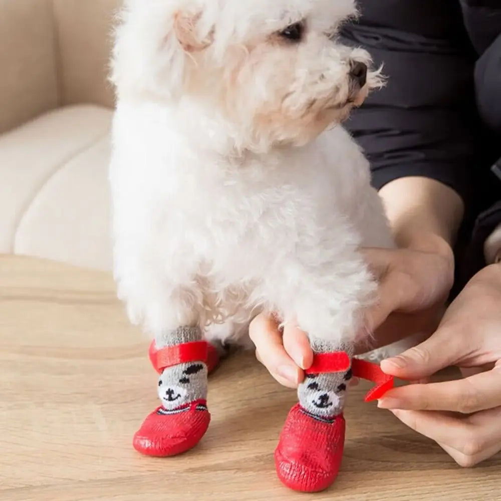 2 Pair Pet Dog Shoes Socks Waterproof